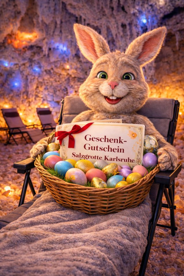 Osterhase mit den Geschenkgutscheinen