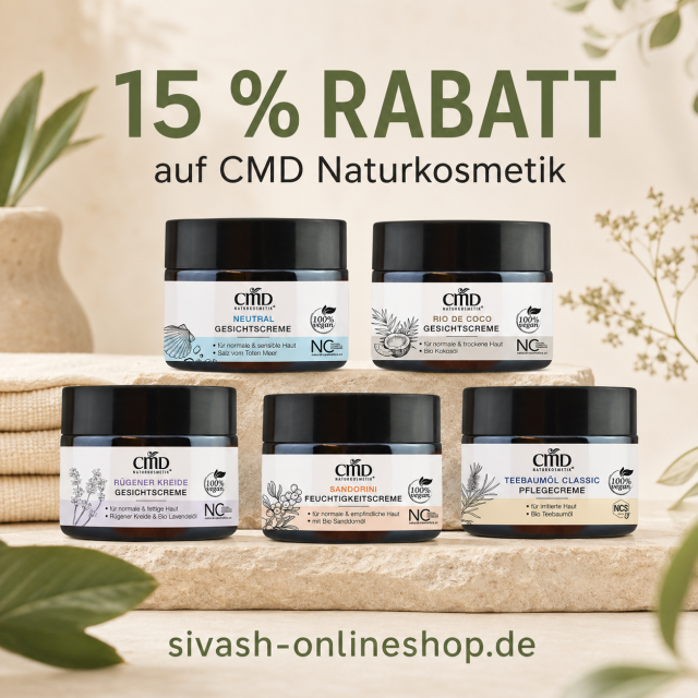 15% Rabatt auf CMD-Naturkosmetik